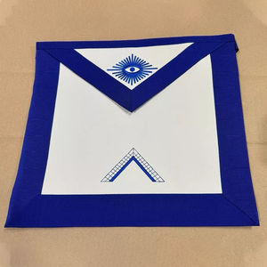 Tablier d'Officier de Loge Maçonnique Bleu 2025 de Haute Qualité, Écologique, Fait sur Mesure, Brodé à la Main, Maître Vénérable Personnalisé - Product Image 1