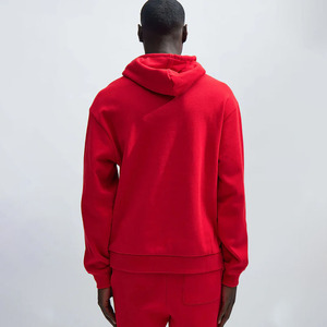 Nuevo diseño de sudadera con capucha para hombre, color sólido, forro polar, estilo casual, corte regular, color gris otoño, 100% algodón tejido. - Product Image 5