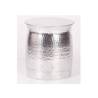 Table d'appoint en aluminium doré au design unique, tabouret, support pour plantes de chambre, meuble de salon