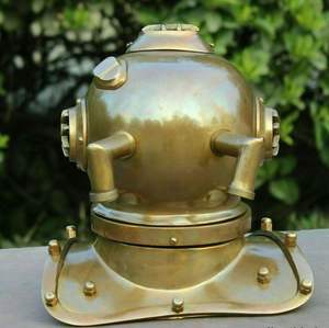 Casco de Buceo Marítimo Miniatura, Decoración para el Hogar, Latón Pulido Dorado - Product Image 5