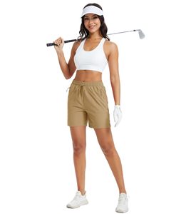 Shorts de course personnalisés pour femmes, shorts de randonnée d'été, shorts de sport décontractés de voyage avec poche, cordon de serrage, taille élastique, couleur unie - Product Image 4