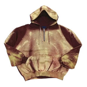 Sweat-shirts à capuche délavés à l'acide fabriqués au Pakistan, vêtements décontractés d'hiver, logo personnalisé, 100% coton molletonné, écologiques, pour hommes - Product Image 1