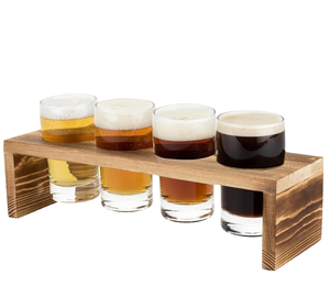 ถาดวางแก้วช็อตไม้สนสีไหม้ ดีไซน์ทันสมัย สำหรับงานปาร์ตี้ ร้านอาหาร บาร์ - Product Image 5