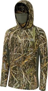 Mens Long Sleeve <b>Lightweight</b> Winter Fishing <b>Hoodie</b> with Pocket Breathable Polyester/Cotton Fabric - Product Image 1