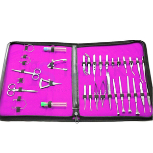 Kit d'instruments pour la chirurgie ophtalmique de la cataracte, ensemble d'outils chirurgicaux en acier avec boîte de désinfection et étui à fermeture éclair - Product Image 2