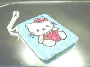 กระเป๋าใส่เหรียญลูกปัดทำมือรูปแมว - กระเป๋าสตางค์สไตล์วินเทจ - Product Image 3