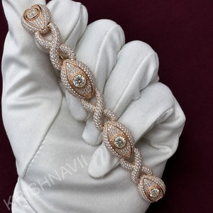 Anillo de Lujo para Mujer de 12MM con Diamantes Cultivados en Laboratorio y Moissanita, Diseño Infinito, Oro de 14K Bicolor, Estilo Hip Hop, Joyería Brillante para Fiestas y Regalos - Product Image 5