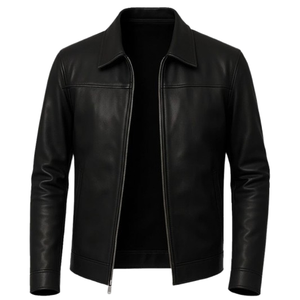 Veste de sport unisexe noire 100% polyester coupe-vent style universitaire, col rabattable, fermeture à bouton unique, coupe ajustée, idéale pour le printemps - Product Image 2