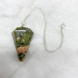 Unakite Guérison Cristal Pendentif Collier Logo Personnalisé Style Pierre Semi Précieuse Artisanat Mascotte Souvenir Pendule - Product Image 2