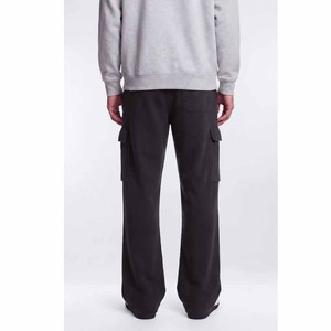 Black Casual <b>Elastic</b>-<b>Waist</b> Cargo Pants Men Factory Custom Logo Patch Pocket Style Mid <b>Waist</b> Slim <b>Jeans</b> for Men - Product Image 3