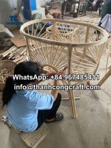 Chaise de restaurant en rotin de luxe chaises en osier fabriquées à la main le plus vendu fournisseur en gros du Vietnam - Product Image 3