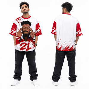 Camiseta Deportiva de Alta Calidad para Hombre, Estilo Urbano, con Estampado Gráfico, 100% Algodón, Personalizable, Talla Grande - Product Image 6