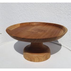 Elegante Soporte y Plato para Pastel de Madera, Superficie Lisa, Base Robusta, Hecho a Mano, Ecológico, Ajustable para Ceremonias de Corte de Pastel - Product Image 5