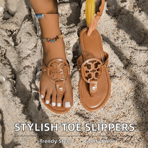 YESTEEM Nuove Ciabatte Estive Alla Moda con Punta Incisa, Comoda Soletta in PU, Suola Morbida con Design Traforato, Tendenza Moda Piatta - Product Image 6