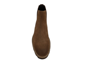 Botines Chelsea de Ante Sintético con Punta Redonda, Sin Cordones, Suela de Goma, Entresuela de EVA, Transpirables, para Todas las Estaciones, Color Sólido - Product Image 5