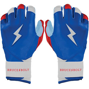 Gants de frappe à manches longues série Bear Rouge Blanc Bleu pour joueurs professionnels avec fermeture auto-agrippante Taille Jeunesse BRUCE BOLT - Product Image 1