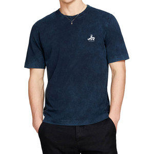 Camiseta transpirable y ligera para hombre, lavada al ácido, teñida lisa, al por mayor, disponible en stock - Product Image 1