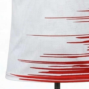 Camiseta de Manga Corta con Cuello Redondo y Rayas Blancas y Rojas para Hombre, de Secado Rápido, Tejida, Deportiva, Corte Regular - Product Image 6