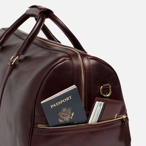 100% Genuine Leather Men Women Travelling Duffle <b>Bags</b> / Factory Made Custom High Quality Travel Waterproof <b>Duffel</b> <b>Bag</b> - Product Image 5