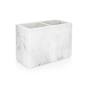 Porte-cuillères et couverts rond en marbre naturel pour la décoration du comptoir de cuisine - Product Image 2