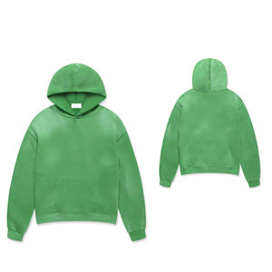 Sweat à capuche surdimensionné personnalisé 100 % coton délavé à l'acide, épais, style vintage, streetwear, pull molletonné pour homme - Product Image 6