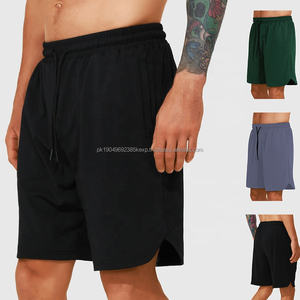 Pantalones cortos para correr con cordón ajustable para hombre con logotipo personalizado y bolsillos, pantalones cortos deportivos transpirables de secado rápido para entrenamiento en el gimnasio - Product Image 1