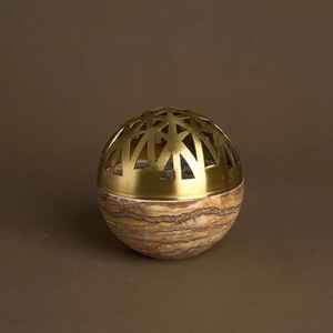 Luxurious Arabic Ceramic & Metal <b>Bakhoor</b> <b>burner</b> For Ramadan Eid Festive Circular Mabkhara Customized Best Selling Incense Holder - Product Image 3