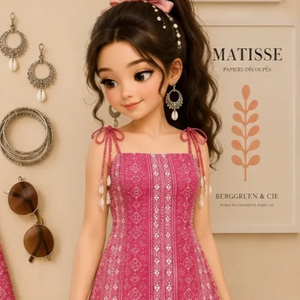 Chal Étnico de Algodón y Chifón para Mujer, con Bordado Floral, Color Personalizable, para Uso Diario, Estilo India/Pakistán - Product Image 3