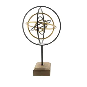 Großhandels lieferant Metall kompass Armillary Skulptur Armillary Sphere Vintage Bronze Skulptur Statue Messing Celestial Decor