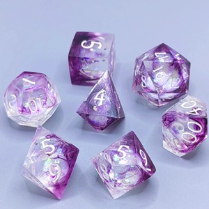 Jeu de dés en résine durable, dés polyédriques en résine écologiques pour jeux de table professionnels, fournisseur en gros d'accessoires de jeu, usine - Product Image 5