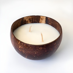 Rustic decor coco shell bowl <b>candles</b> handpoured soy wax <b>candle</b> in coconut shells <b>bulk</b> wholesale - Product Image 4