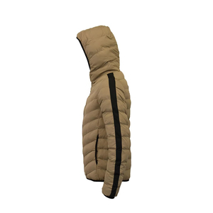 <b>Silver</b> Hooded Puffer <b>Jacket</b> Windproof Zipper Closure Casual Winter Style Slim Fit Polyester Wadding Regular Length Unisex - Product Image 6