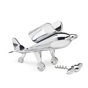 Refroidisseur à vin fantaisie en acier inoxydable, design ferme, support bouteille avion, résistant à la rouille, capacité 5L, pour décoration de fête - Product Image 1