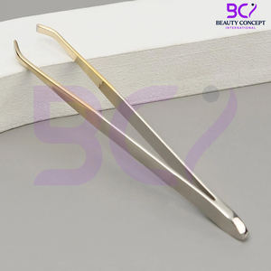แหนบคิ้วสีเงินสีทอง สแตนเลสสตีล ปลายเฉียงความแม่นยำสูง น้ำหนักเบา ใช้ซ้ำได้ ทนทาน กำจัดขนบนใบหน้า - Product Image 4