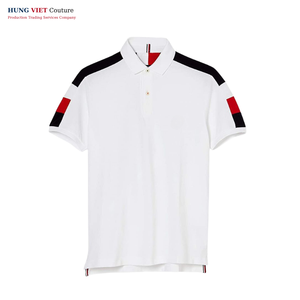 Polo imprimé par sublimation pour hommes Vente en gros à séchage rapide T-shirt polo imprimé avec logo personnalisé en polyester pour hommes avec logo - Product Image 2