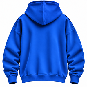 Sweat à capuche pour homme personnalisé bleu royal, à épaules tombantes, avec poche kangourou, en molleton 100% coton 450 GSM, impression personnalisée, sweat à capuche premium pour homme - Product Image 2