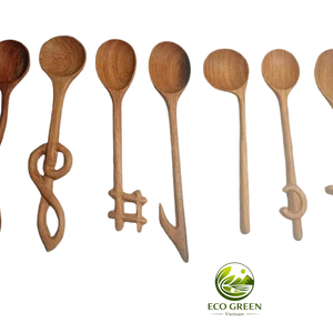 Cuchara de Madera Natural con Notas Musicales para Decoración Artística, Manualidades, Regalo Ecológico, Proveedor Mayorista de Vietnam - Product Image 1