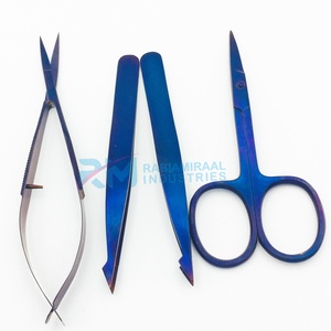 Nouvel Arrivage RMI – Lot de 5 Pinces à Épiler en Acier Inoxydable pour l'Épilation avec Ciseaux à Cuticules, Bleu Plasma – Vente Flash - Product Image 3