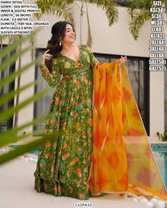<b>Women's</b> Pink Bandhani Zeba Festive Embroidered Anarkali Silk Floor-Length Regular Fit Quick Dry <b>Wedding</b> Diwali Party Ready - Product Image 4