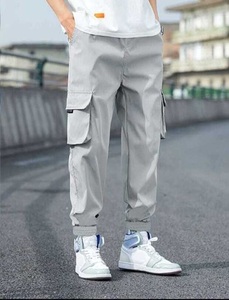 Pantalon cargo pour homme, coupe droite, respirant, léger, décontracté, pour l'été, designs personnalisés, taille élastique, plusieurs poches - Product Image 4