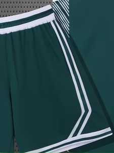 New Professional Adult Basketball Wear Set Custom Logo Number 100% Polyester Anti-Bacterial Summer Season <b>School</b> Club Teams - Product Image 4