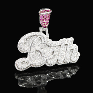 Beyonce Letter <b>Charm</b> <b>Silver</b> Plated Crystal Rhinestone Hip hop Style Unisex Pendant Gift Jewelry - Product Image 1