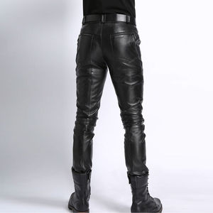 กางเกงหนังผู้ชายเอวสูง OEM 2026 ปรับแต่งได้ ทนทาน สไตล์สตรีทแวร์ สำหรับกิจกรรมกลางแจ้ง ราคาประหยัด พร้อมบริการ OEM ขายดี - Product Image 6