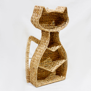 Étagère murale pour chat en jacinthe d'eau, forme animale bohème, décoration d'intérieur, salon, pièce unique, artisanat fait main - Product Image 5