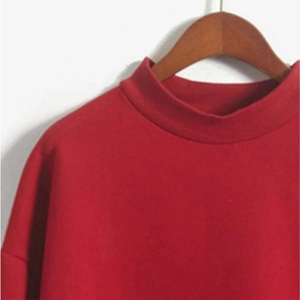 Custom Women Mock Neck Sweatshirt Heavyweight Lined Pullover OEM Supplier - Product Image 4