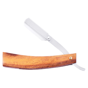 Navaja de Afeitar Recta de Acero Inoxidable con Mango de Madera de Alta Calidad para Hombres, Navaja de Afeitar Manual para Barbería y Uso Corporal - Product Image 1