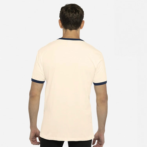 Camiseta de Hombre con Cuello en V, Diseño Moderno, Alta Calidad, 100% Algodón, Tejido Dobby, Color Sólido, Corte Regular, Marca de Lujo, Logotipo Frontal - Product Image 4