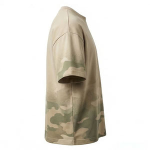 T-shirt en molleton bouclette épais, respirant, style décontracté, haute qualité, personnalisable pour hommes - Product Image 4