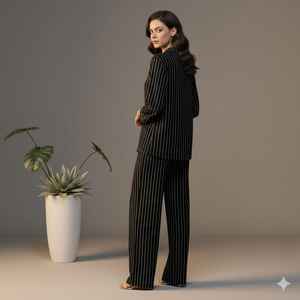 Traje de casa de manga larga con estampado floral personalizado, el mejor precio y alta calidad para el verano, vestido de talla grande con cuello en V y estampado de amor. - Product Image 3