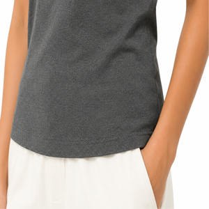 Women Custom Color Ribbed Lace Button Short Sleeveless Tank <b>Top</b> 100% Cotton Soft Stretchable Fabric Premium Design Lightweight - Product Image 5